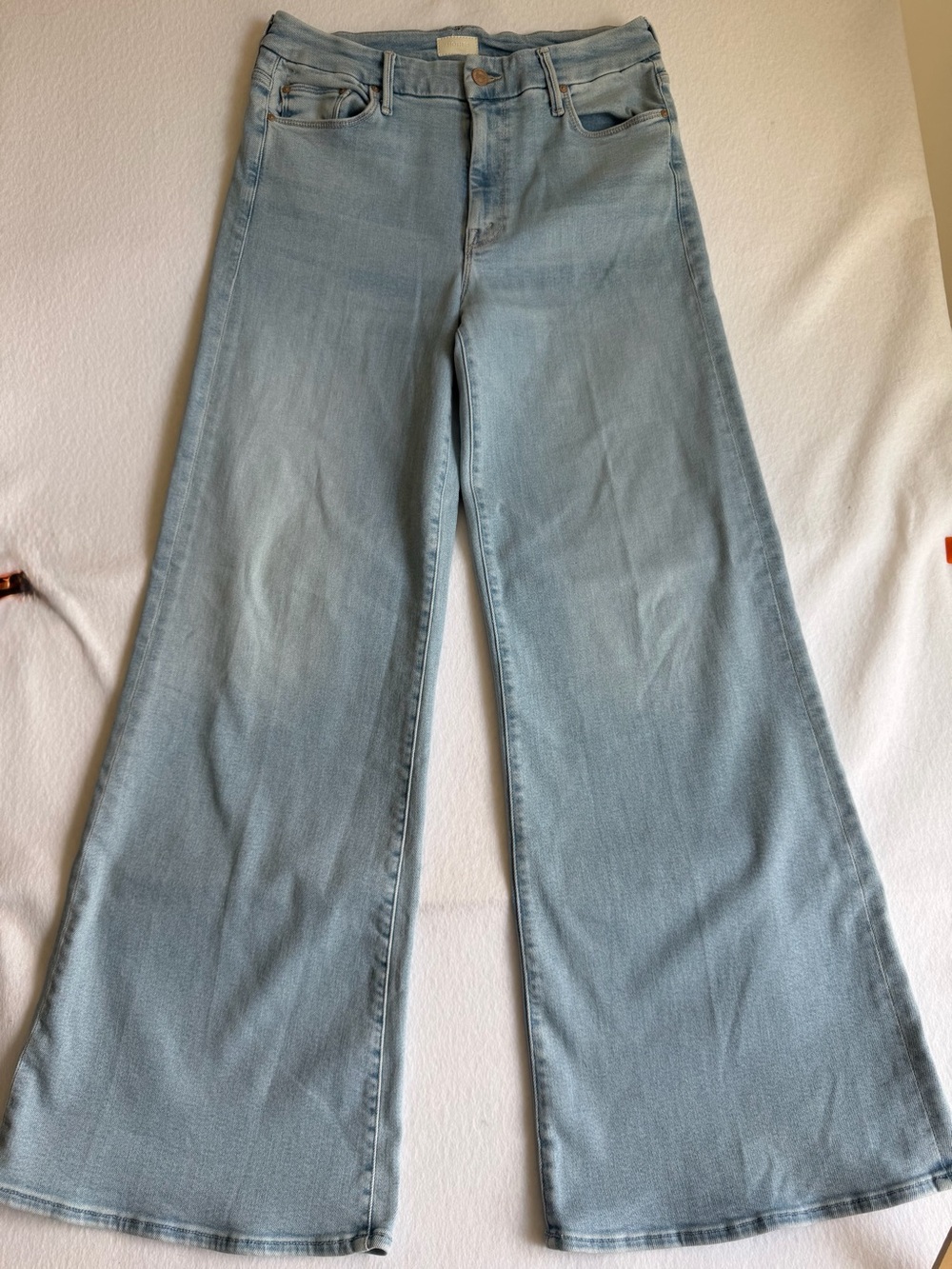 NWOT MOTHER The Roller Sneak Ball’s In Your Court 30 High Rise Wide Leg Flare - Picture 5 of 16